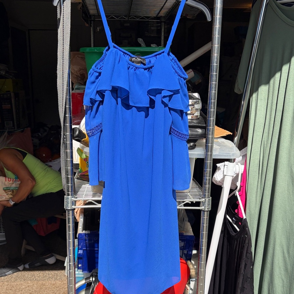 BCX Royal Blue Ruffle Dress, SZ XS